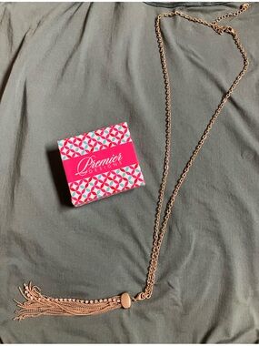 Premier Designs Rose Gold Tone Double Chain Necklace